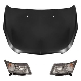 Replace® BNDL-214626 - 3-Piece Kit (Driver and Passenger Side Headlights, Hood Panel) (Value Line)