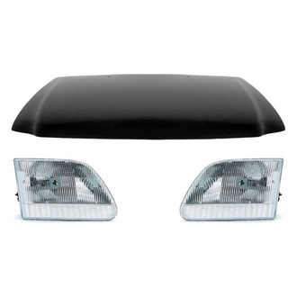 Replace® - 3-Piece Kit (Driver and Passenger Side Headlights, Hood Panel) (Value Line)