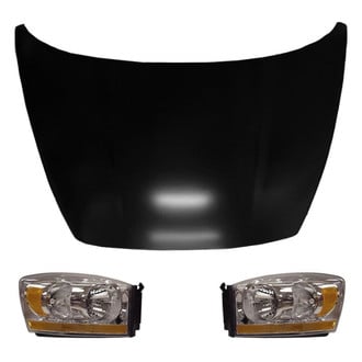 Replace® - 3-Piece Kit (Driver and Passenger Side Headlights, Hood Panel) (Value Line)