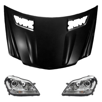 Replace® - 3-Piece Kit (Driver and Passenger Side Headlights, Hood Panel) (Standard Line)