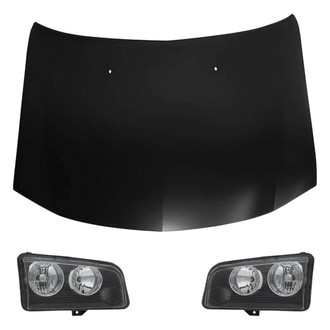 Replace® BNDL-214638 - 3-Piece Kit (Driver and Passenger Side Headlights, Hood Panel) (Value Line)