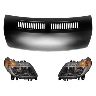 Replace® - 3-Piece Kit (Driver and Passenger Side Headlights, Hood Panel) (CAPA Certified)