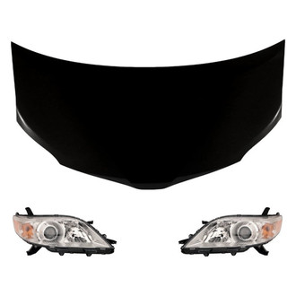 Replace® - 3-Piece Kit (Driver and Passenger Side Headlights, Hood Panel) (CAPA Certified)