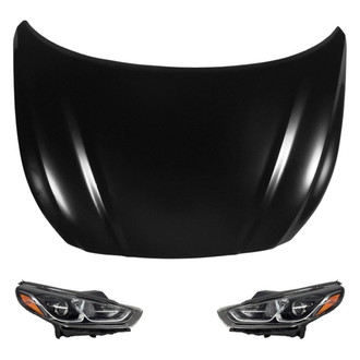 Replace® - 3-Piece Kit (Driver and Passenger Side Headlights, Hood Panel)