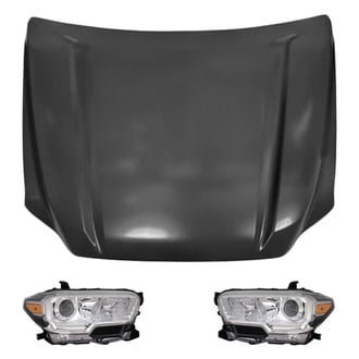 Replace® - 3-Piece Kit (Driver and Passenger Side Headlights, Hood Panel) (Standard Line)