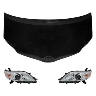 Replace® BNDL-214686 - 3-Piece Kit (Driver and Passenger Side Headlights, Hood Panel) (Value Line)