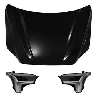Replace® - 3-Piece Kit (Driver and Passenger Side Headlights, Hood Panel)