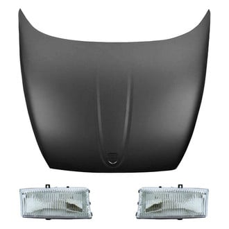Replace® - 3-Piece Kit (Driver and Passenger Side Headlight Lenses and Housings, Hood Panel) (Value Line)