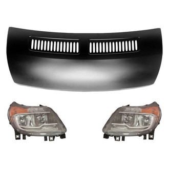 Replace® - 3-Piece Kit (Driver and Passenger Side Headlights, Hood Panel) (CAPA Certified)