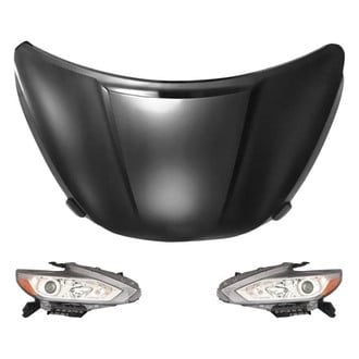 Replace® - 3-Piece Kit (Driver and Passenger Side Headlights, Hood Panel) (Standard Line)