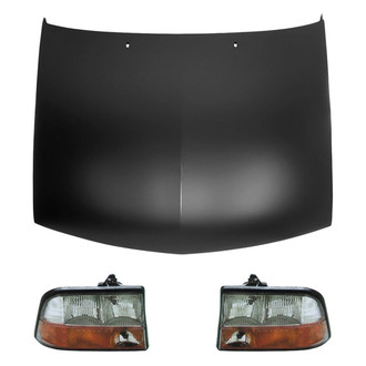 Replace® - 3-Piece Kit (Driver and Passenger Side Headlights, Hood Panel) (Value Line)