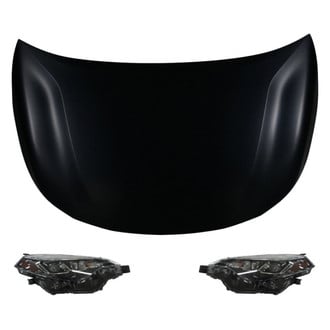 Replace® - 3-Piece Kit (Driver and Passenger Side Headlights, Hood Panel) (CAPA Certified)