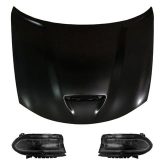 Replace® - 3-Piece Kit (Driver and Passenger Side Headlights, Hood Panel) (CAPA Certified)