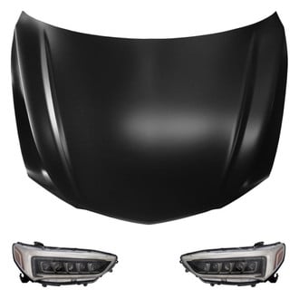Replace® - 3-Piece Kit (Driver and Passenger Side Headlights, Hood Panel) (CAPA Certified)