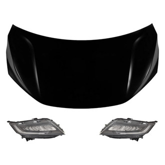 Replace® - 3-Piece Kit (Driver and Passenger Side Headlights, Hood Panel) (CAPA Certified)
