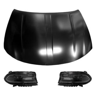 Replace® - 3-Piece Kit (Driver and Passenger Side Headlights, Hood Panel)