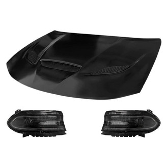 Replace® - 3-Piece Kit (Driver and Passenger Side Headlights, Hood Panel)