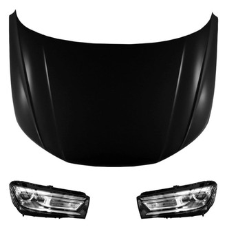 Replace® - 3-Piece Kit (Driver and Passenger Side Headlights, Hood Panel) (Standard Line)
