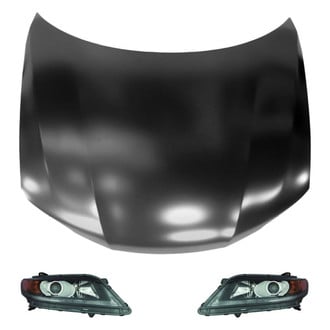 Replace® - 3-Piece Kit (Driver and Passenger Side Headlights, Hood Panel) (Standard Line)