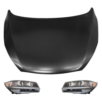 Replace® - 3-Piece Kit (Driver and Passenger Side Headlights, Hood Panel) (Standard Line)