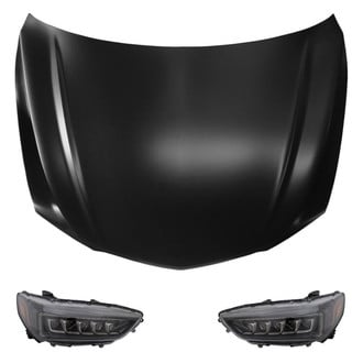 Replace® - 3-Piece Kit (Driver and Passenger Side Headlights, Hood Panel) (Standard Line)