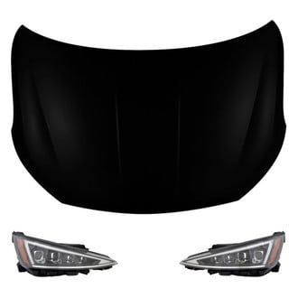Replace® - 3-Piece Kit (Driver and Passenger Side Headlights, Hood Panel) (Standard Line)