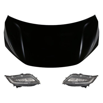 Replace® - 3-Piece Kit (Driver and Passenger Side Headlights, Hood Panel) (Standard Line)