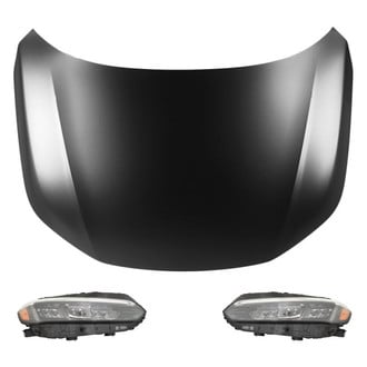 Replace® - 3-Piece Kit (Driver and Passenger Side Headlights, Hood Panel) (Standard Line)
