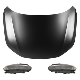Replace® - 3-Piece Kit (Driver and Passenger Side Headlights, Hood Panel) (Standard Line)