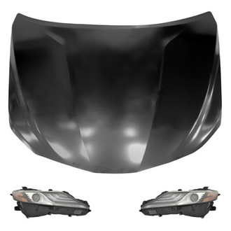 Replace® - 3-Piece Kit (Driver and Passenger Side Headlights, Hood Panel) (Standard Line)