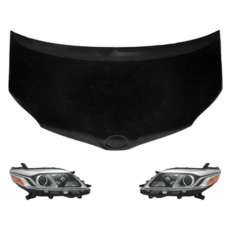 Replace® - 3-Piece Kit (Driver and Passenger Side Headlights, Hood Panel) (Value Line)
