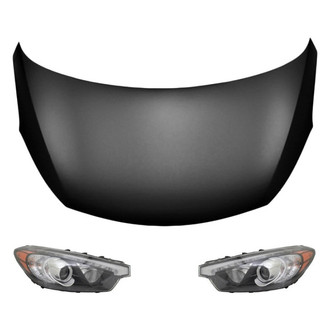 Replace® - 3-Piece Kit (Driver and Passenger Side Headlights, Hood Panel) (Brand New OE)
