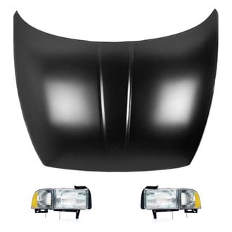 Replace® - 3-Piece Kit (Driver and Passenger Side Headlights, Hood Panel) (Value Line)