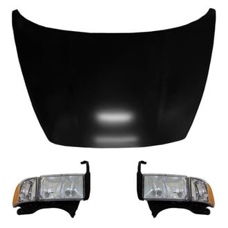 Replace® - 3-Piece Kit (Driver and Passenger Side Headlights, Hood Panel) (Value Line)