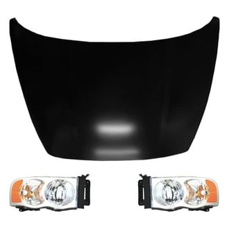 Replace® - 3-Piece Kit (Driver and Passenger Side Headlights, Hood Panel) (Value Line)