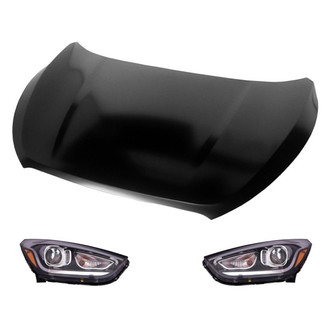 Replace® - 3-Piece Kit (Driver and Passenger Side Headlights, Hood Panel) (Brand New OE)