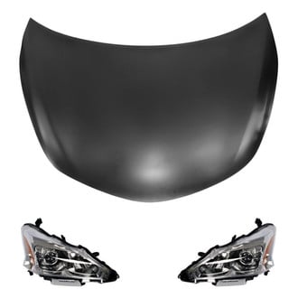 Replace® - 3-Piece Kit (Driver and Passenger Side Headlights, Hood Panel)