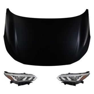 Replace® - 3-Piece Kit (Driver and Passenger Side Headlights, Hood Panel)
