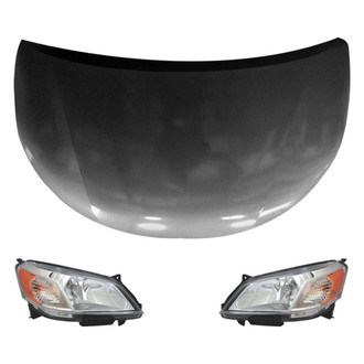 Replace® - 3-Piece Kit (Driver and Passenger Side Headlights, Hood Panel)