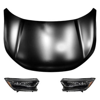 Replace® - 3-Piece Kit (Driver and Passenger Side Headlights, Hood Panel)
