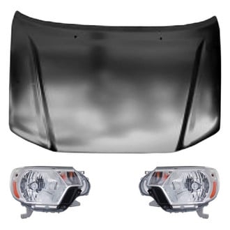 Replace® - 3-Piece Kit (Driver and Passenger Side Headlights, Hood Panel)
