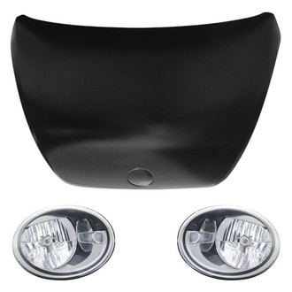 Replace® - 3-Piece Kit (Driver and Passenger Side Headlights, Hood Panel)