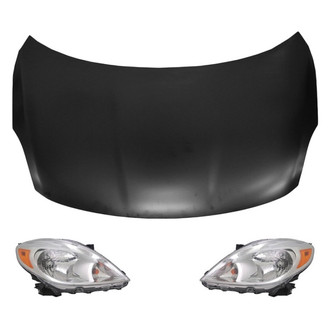 Replace® - 3-Piece Kit (Driver and Passenger Side Headlights, Hood Panel)