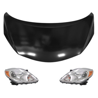 Replace® - 3-Piece Kit (Driver and Passenger Side Headlights, Hood Panel) (CAPA Certified)