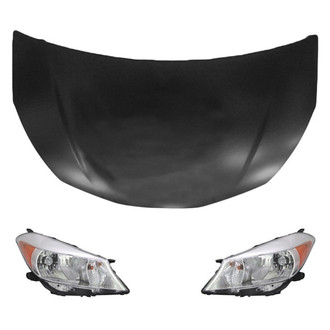Replace® - 3-Piece Kit (Driver and Passenger Side Headlights, Hood Panel) (CAPA Certified)