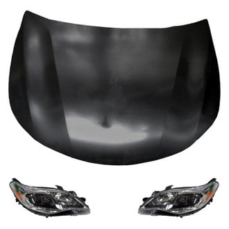 Replace® - 3-Piece Kit (Driver and Passenger Side Headlights, Hood Panel) (CAPA Certified)