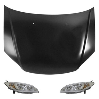 Replace® - 3-Piece Kit (Driver and Passenger Side Headlights, Hood Panel) (CAPA Certified)