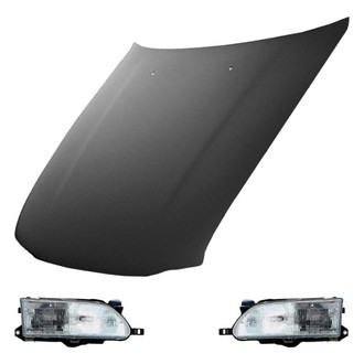 Replace® - 3-Piece Kit (Driver and Passenger Side Headlights, Hood Panel)