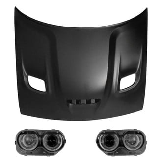 Replace® - 3-Piece Kit (Driver and Passenger Side Headlights, Hood Panel) (CAPA Certified)