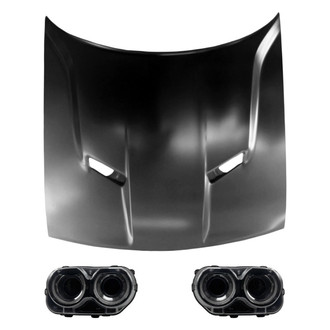 Replace® - 3-Piece Kit (Driver and Passenger Side Headlights, Hood Panel) (CAPA Certified)